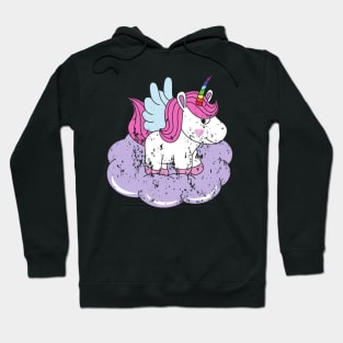 Retro Vintage Grunge Valentine's Day Unicorn Hoodie